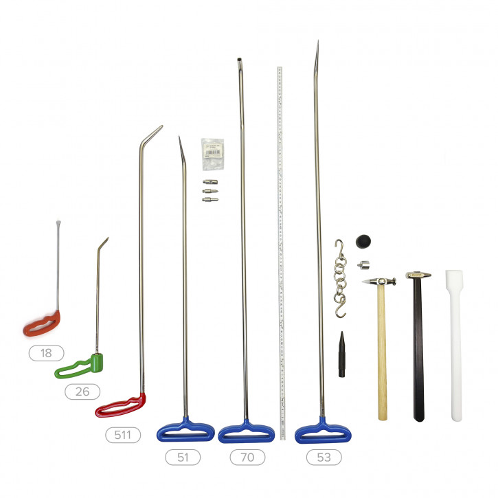 Starterset 1, PDR Set als Ausbeulwerkzeug für Anfänger zur Dellenreparatur an Motorhauben