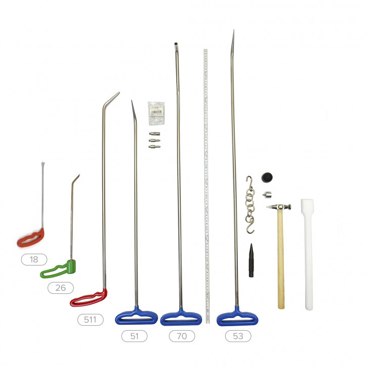 Starterset 1, PDR Set als Ausbeulwerkzeug für Anfänger zur Dellenreparatur an Motorhauben