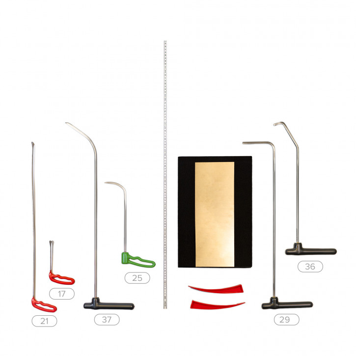 Starterset Nr. 2 Tür, PDR Set als Ausbeulwerkzeug für Anfänger zur Dellenreparatur an Türen