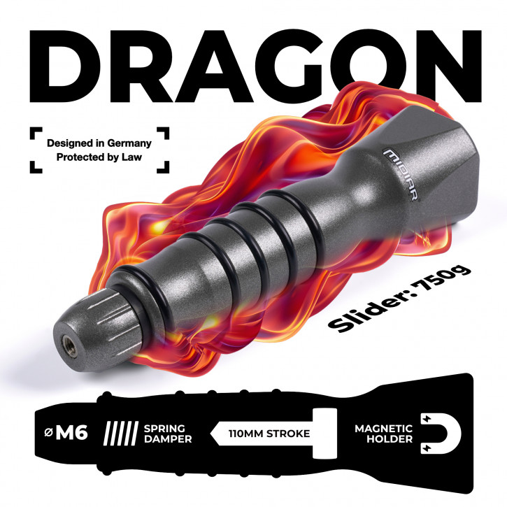DRACHE Magnet-Zughammer zur Reparatur von Hagel- und Lackdellen am Auto ohne Lackieren