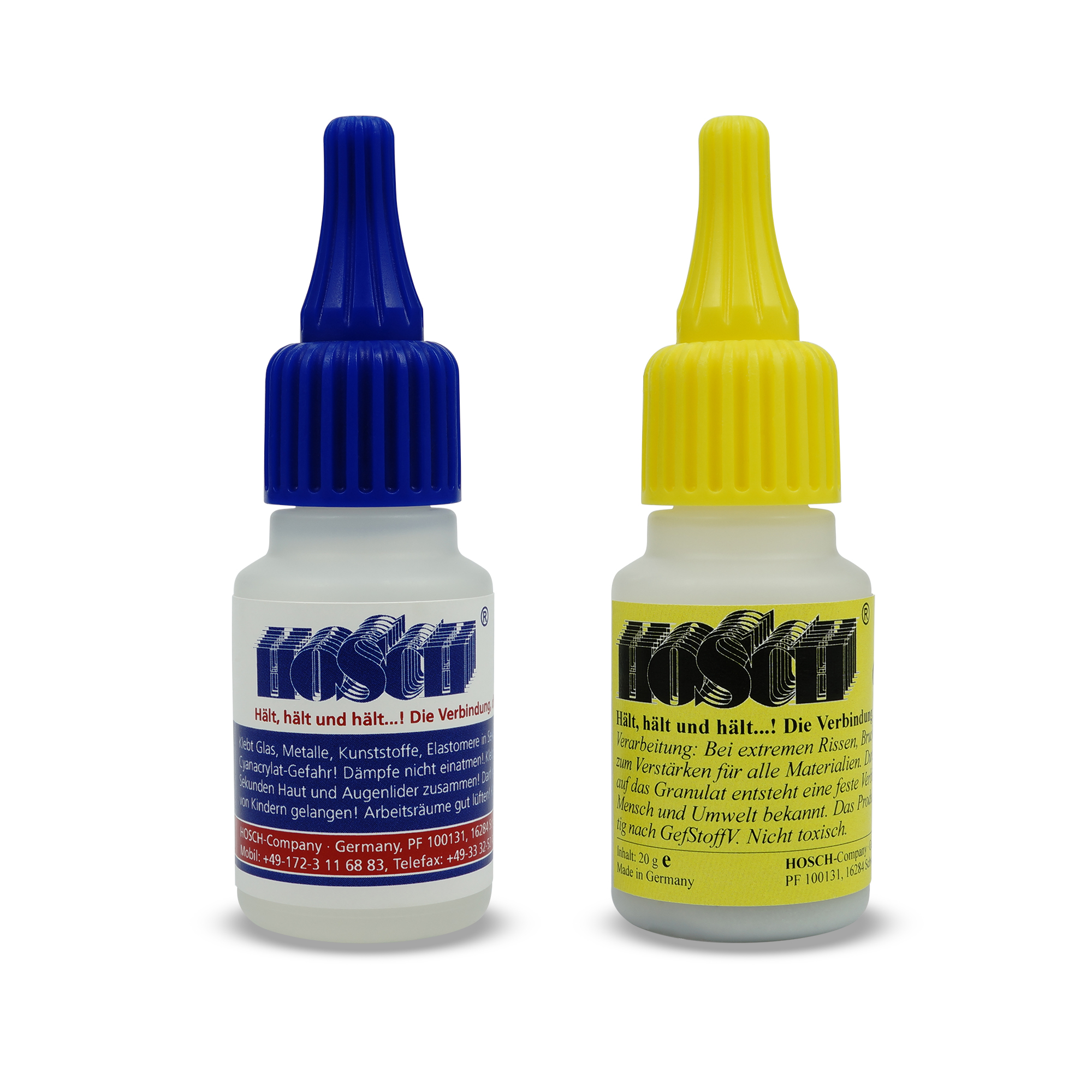 Hosch Industrial Super Glue, Fast Setting Adhesive and Granulate, Made