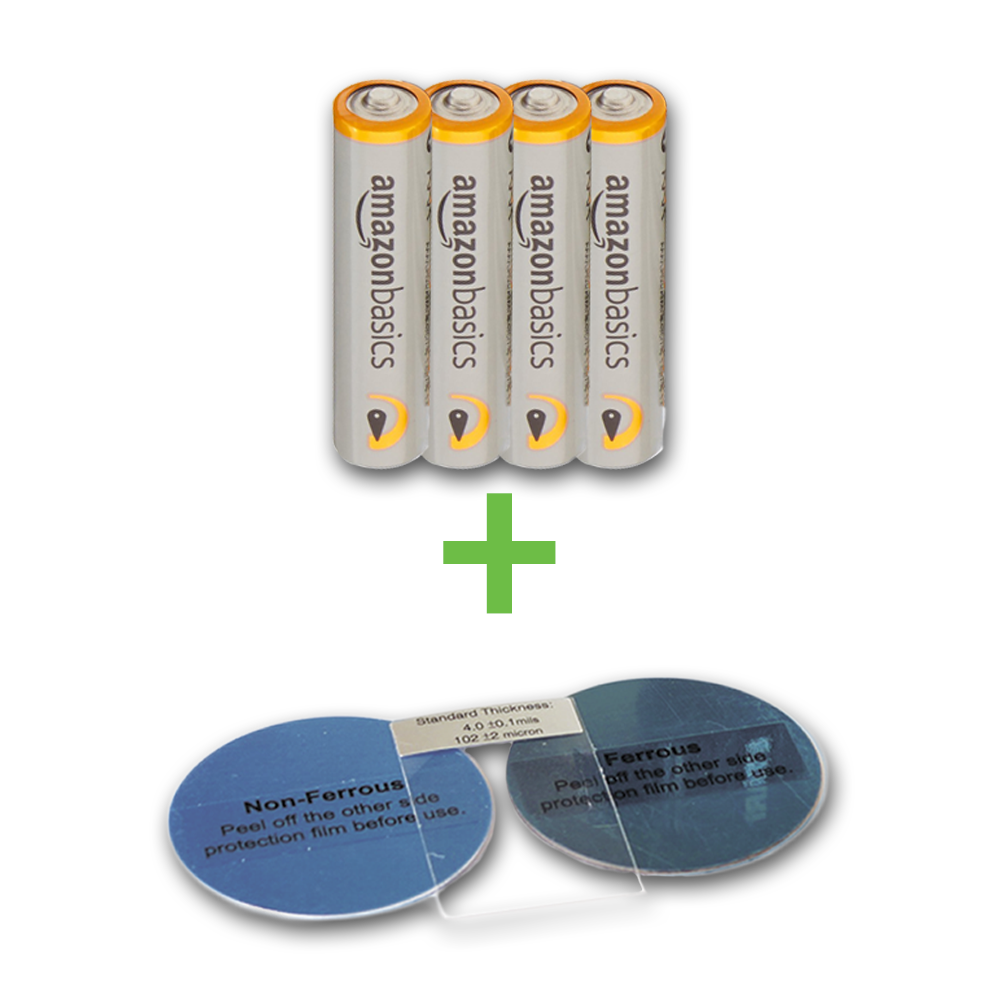 Kalibrier-Scheiben-Set mit Batterie Typ AAA, 1,5 V
