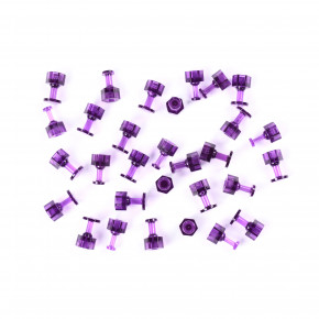 Midiar "hail" prilipančio adapterio rinkinys violetinės spalvos, iš viso 30 vnt., dydžiai: 6-8-12mm, skirtas granulėms, aštrioms granulėms, PDR.