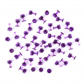 Midiar "hail" prilipančio adapterio rinkinys violetinės spalvos, iš viso 50 vnt., dydžiai: 6-8-12mm, skirtas granulėms, aštrioms granulėms, PDR.