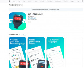 MD 750 Lackschichtenprüfer, Schichtdickenmessgerät zur Lackdickenmessung, erkennt Verzinkung und magnetische Spachtelmasse + kostenfreie App