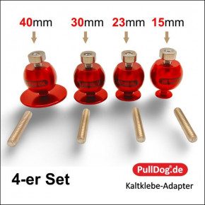 Kaltkleber-Adapter 4-er Set für Zughammer, Gleithammer PullDog II