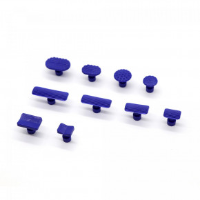 Klebeadapter Set blau, 10 teilig, Nr. 4, für Hageldellen, spitzige Hageldellen, Hagel, PDR