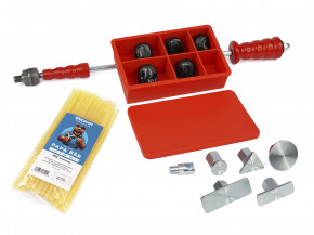 Zughammer _LANG_ + 1 kg Papa Bär + 250 g. Kaltkleber (Cola Fria) im Silikonbox_ Ausbeulwerkzeug als Dellenwerkzeug