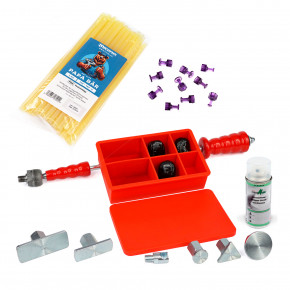Zughammer _STANDARD_ + 1 kg Papa Bär + 150 g. Kaltkleber (Cola Fria) im Silikonbox_ Ausbeulwerkzeug als Dellenwerkzeug, PDR Tools